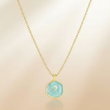 Necklace Cross Pendant Mothers Day Gold Disc Dainty Jewelry
