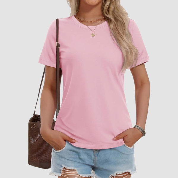 【New In】Women's Cotton Short Sleeve T-Shirt UPF 50+ Casual Summer Tee 0