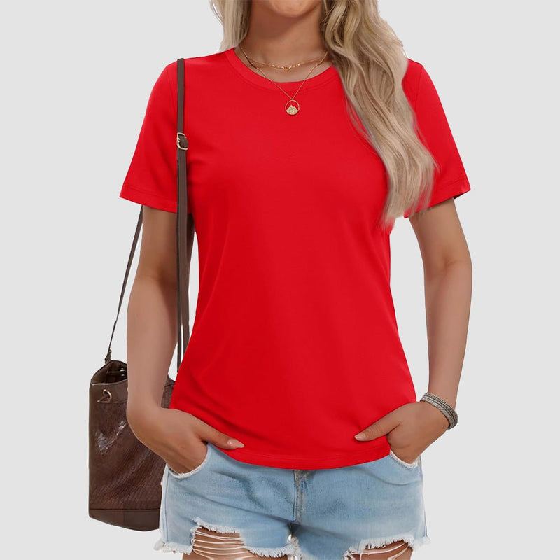 【New In】Women's Cotton Short Sleeve T-Shirt UPF 50+ Casual Summer Tee 9