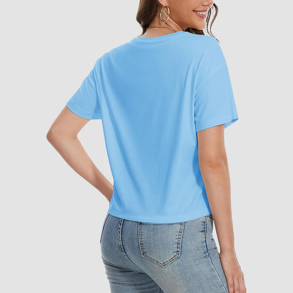 【New In】Women's Cotton UPF 50+ Summer Crop Top T-Shirt 1