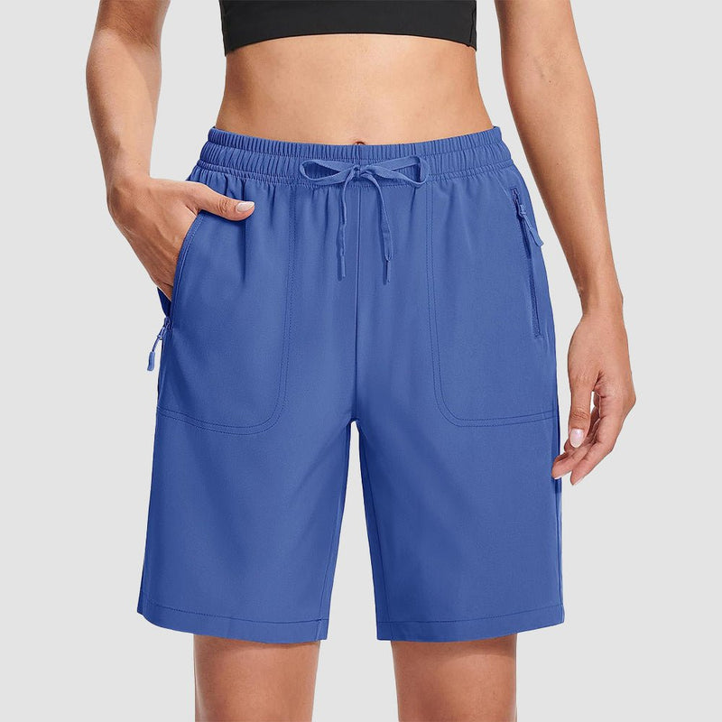 【New In】 Women’s 8 Inch Water‑Resistant Hiking Golf Shorts 3 Zipper Pockets 11
