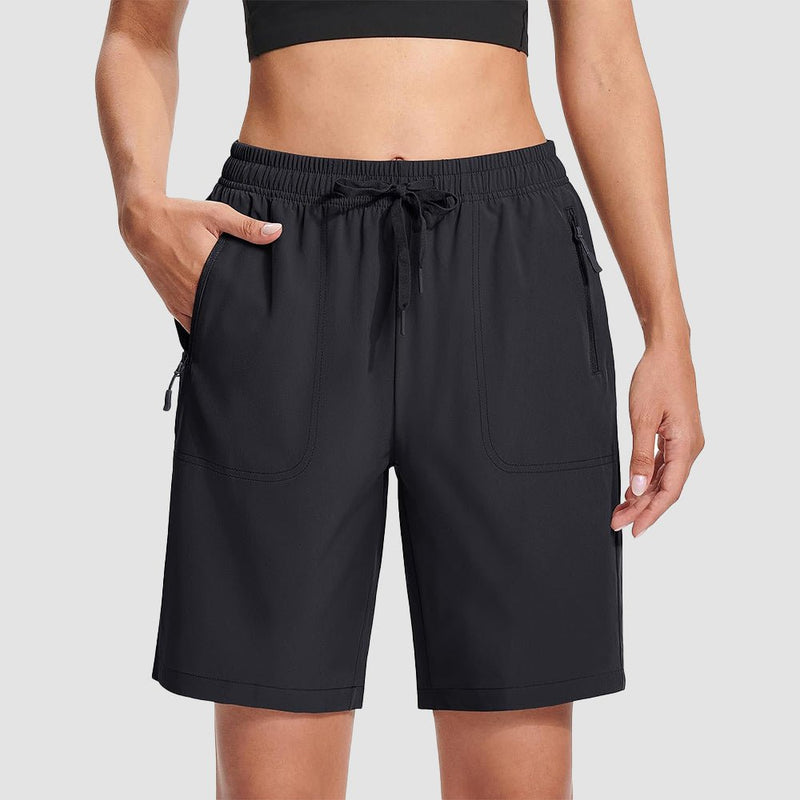 【New In】 Women’s 8 Inch Water‑Resistant Hiking Golf Shorts 3 Zipper Pockets 15