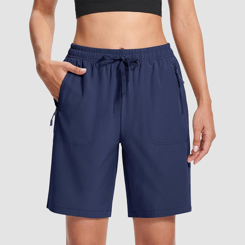 【New In】 Women’s 8 Inch Water‑Resistant Hiking Golf Shorts 3 Zipper Pockets 16