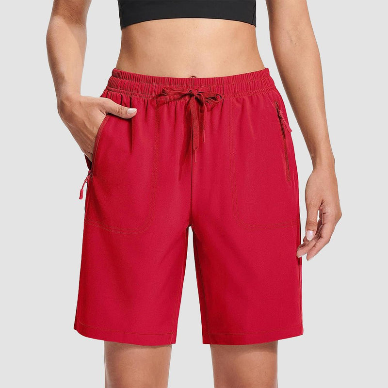 【New In】 Women’s 8 Inch Water‑Resistant Hiking Golf Shorts 3 Zipper Pockets 17