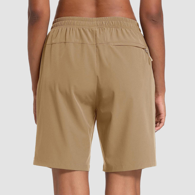 【New In】 Women’s 8 Inch Water‑Resistant Hiking Golf Shorts 3 Zipper Pockets 2