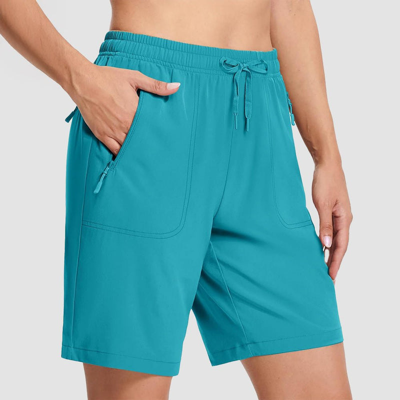 【New In】 Women’s 8 Inch Water‑Resistant Hiking Golf Shorts 3 Zipper Pockets 5