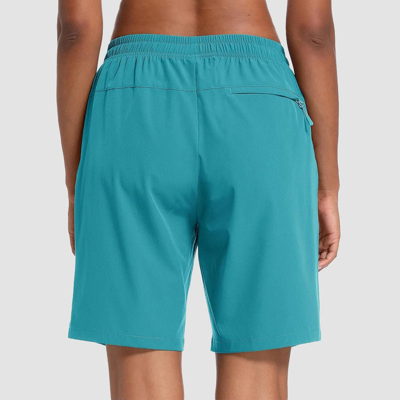 【New In】 Women’s 8 Inch Water‑Resistant Hiking Golf Shorts 3 Zipper Pockets 6