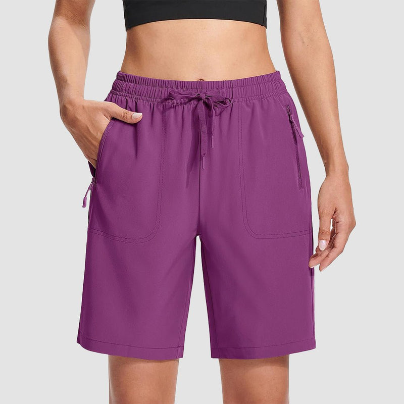 【New In】 Women’s 8 Inch Water‑Resistant Hiking Golf Shorts 3 Zipper Pockets 9