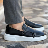 Lorenzo – Leather Slip-On Loafers – Black