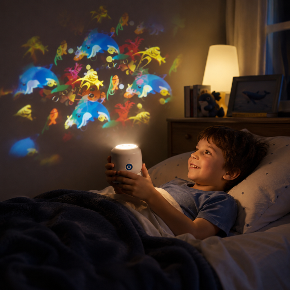 Night Light Projector Rotating Ocean Room Lamp