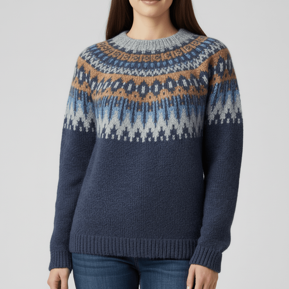 Women's Nordic-Inspired Winter Knit Pullover