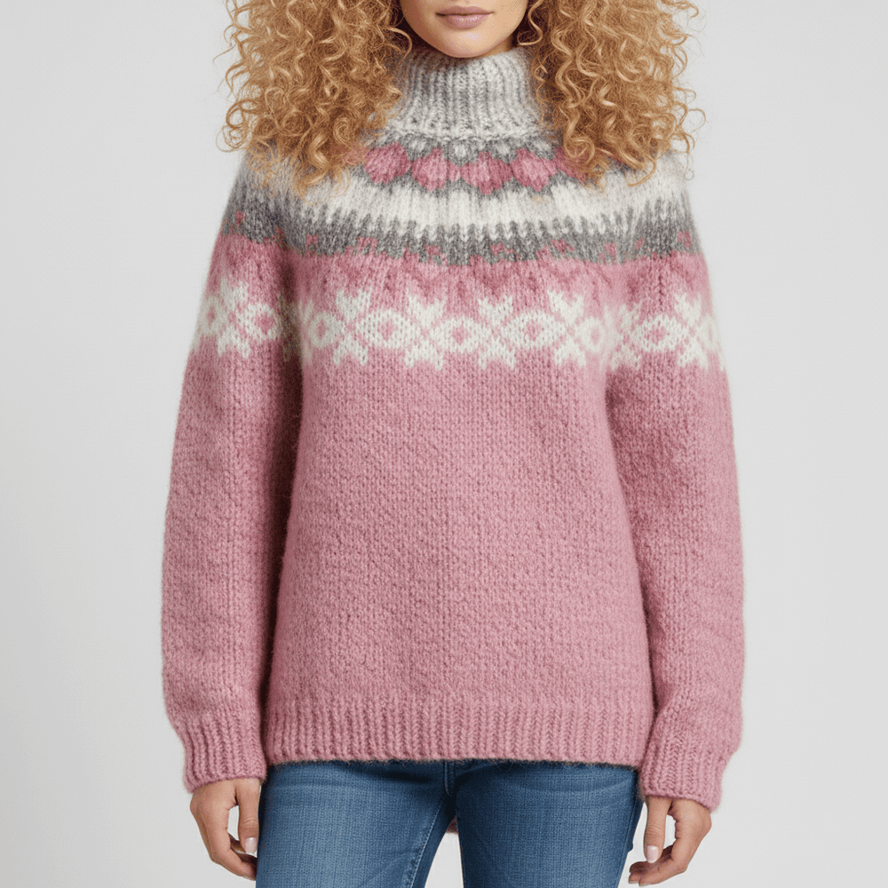 Women's Nordic-Inspired Winter Knit Pullover