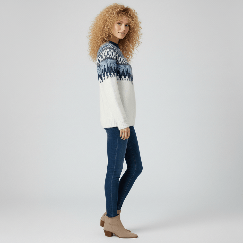 Women's Nordic-Inspired Winter Knit Pullover