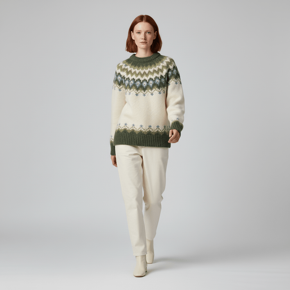 Women's Nordic-Inspired Winter Knit Pullover