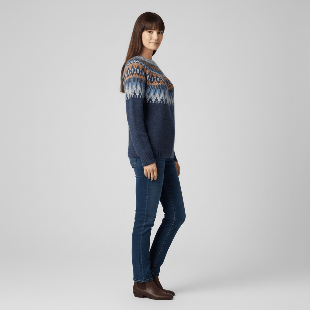 Women's Nordic-Inspired Winter Knit Pullover