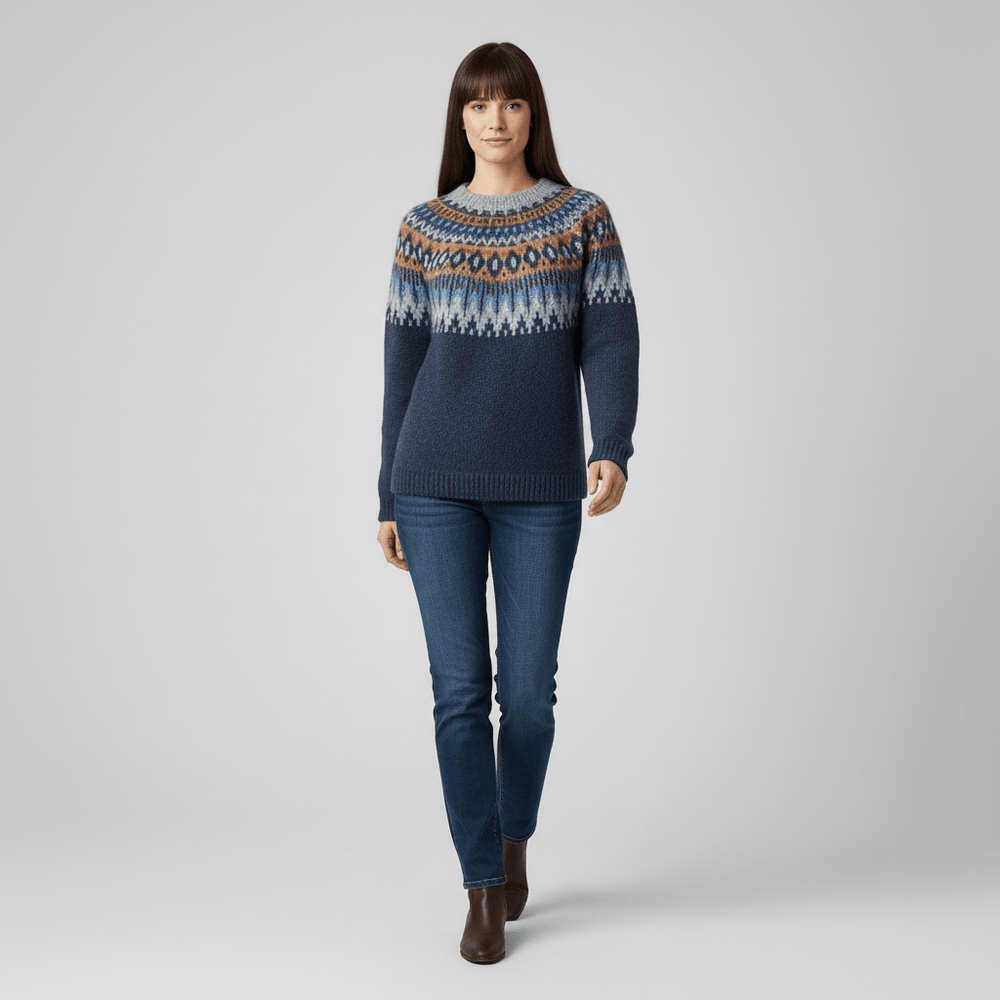 Women's Nordic-Inspired Winter Knit Pullover