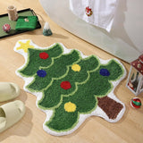 Christmas Plush Mat with Santa Motif – Soft Festive Rug