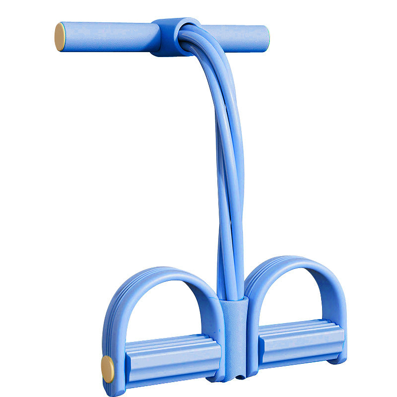 Full-Body Sit-Up Resistance Trainer – Foot Pedals, Elastic Bands & 4/6 Strand Levels