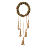 Decorative Christmas Wreath with Hanging Bells or Tassels – 9 x 26 in