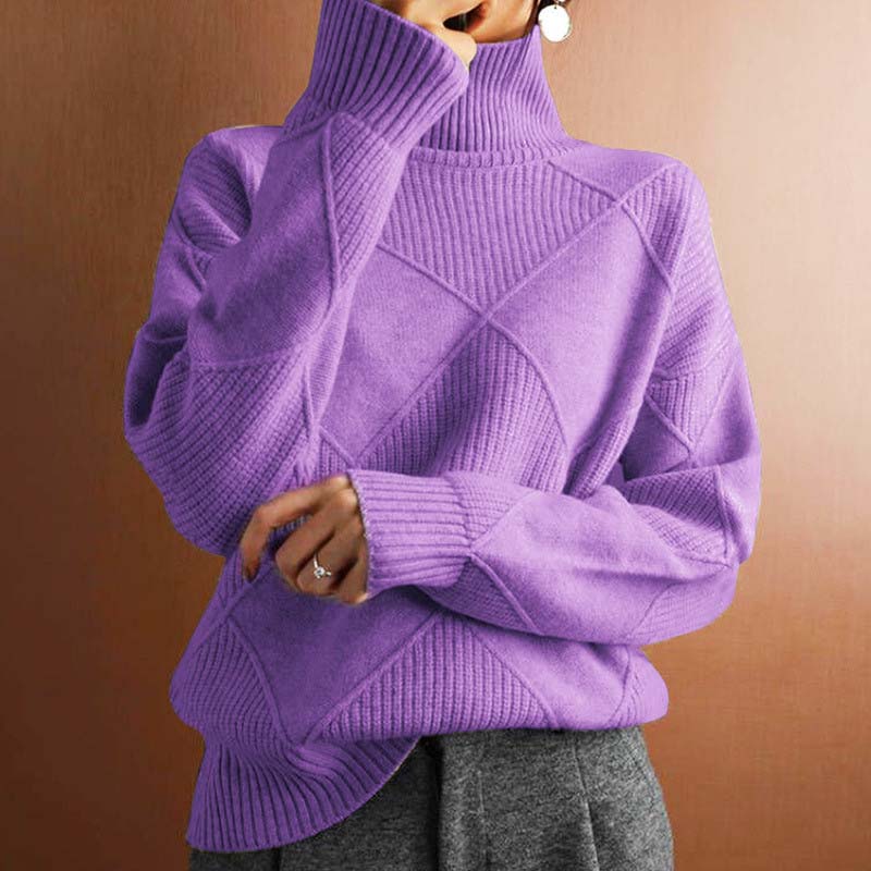 Charlotte High-Neck Pullover - Stylish & Chic Women's Sweater