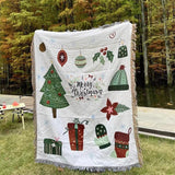 Festive Holiday Throw Blanket – Soft Christmas Sofa Blanket, 51 x 63 in