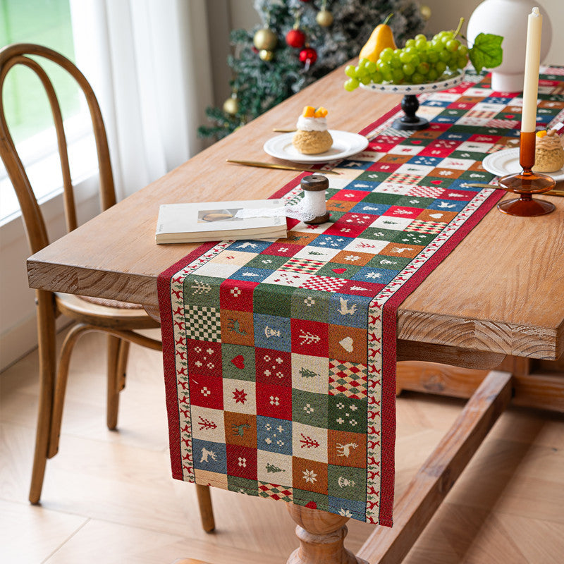 Festive Christmas Table Runner – Plaid, Snowman or Red Bauble, 14 x 55 in