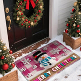 Christmas Door Mat – Snowman, Truck, Red or White Festive Entrance Mat