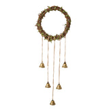Decorative Christmas Wreath with Hanging Bells or Tassels – 9 x 26 in