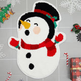 Christmas Plush Mat with Santa Motif – Soft Festive Rug