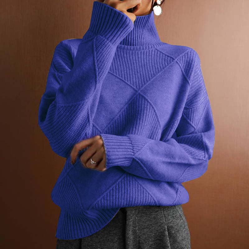 Charlotte High-Neck Pullover - Stylish & Chic Women's Sweater