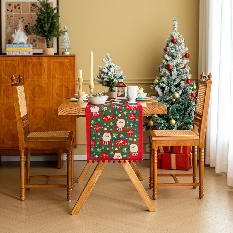 Festive Christmas Table Runner – Plaid, Snowman or Red Bauble, 14 x 55 in
