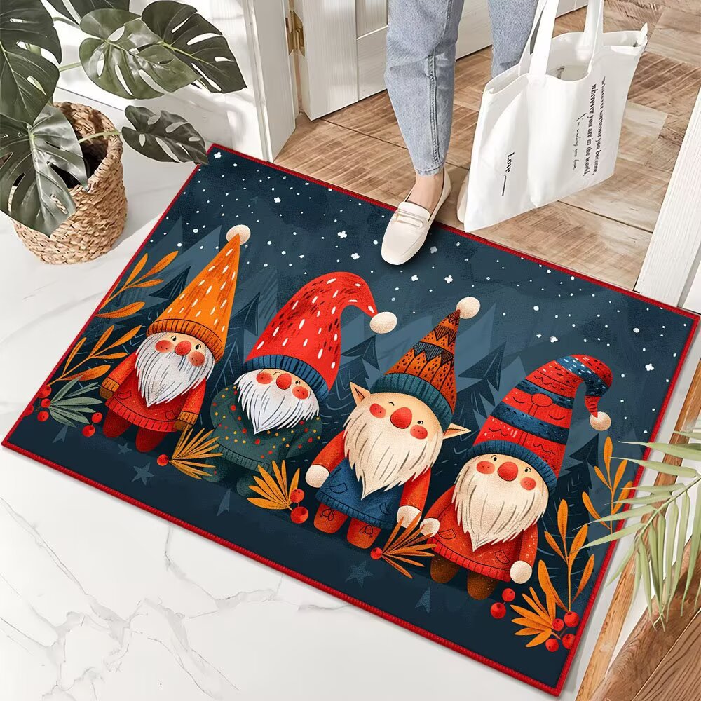 Christmas Decorative Floor Mat – Festive Non-Slip Entryway Rug