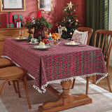 Festive Checkered Christmas Tablecloth – Buffalo Check Holiday Table Cover