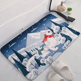 Christmas Soft Bathroom Mat – Santa Claus Non-Slip Bath Rug