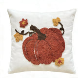 Artisan Pumpkin Embroidered Halloween Cushion