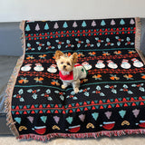 Festive Patterned Christmas Throw Blanket – Santa or Snowman, 51 x 63 in