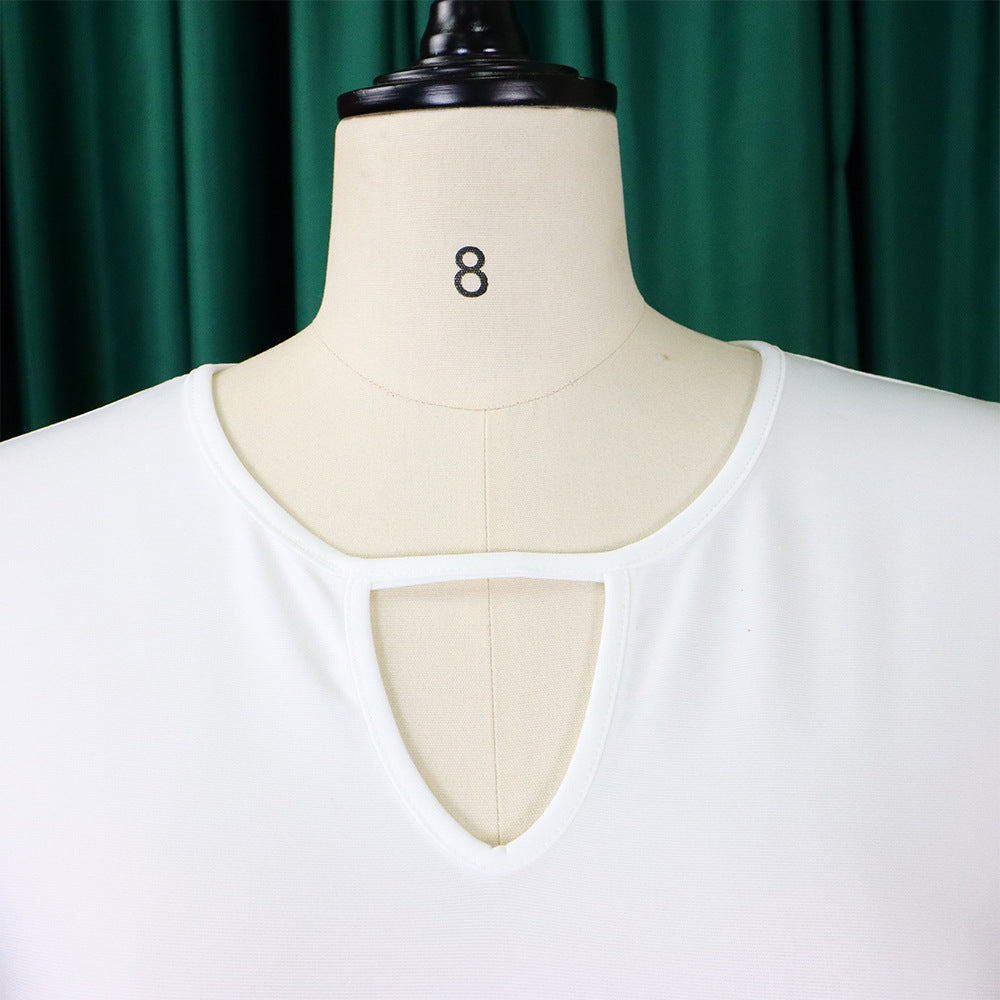Plus-Size Asymmetrical Sleeveless Dress - Stylish & Flattering Design for Every Occasion