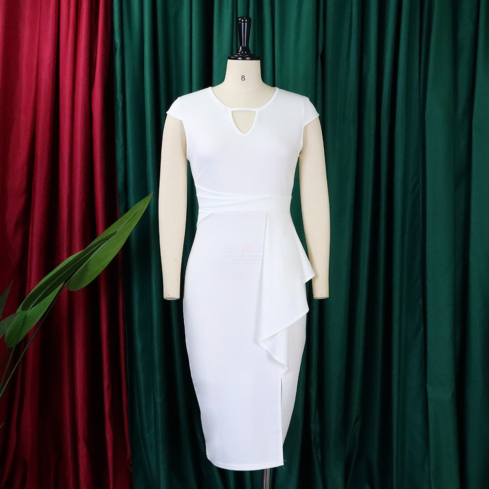 Plus-Size Asymmetrical Sleeveless Dress - Stylish & Flattering Design for Every Occasion