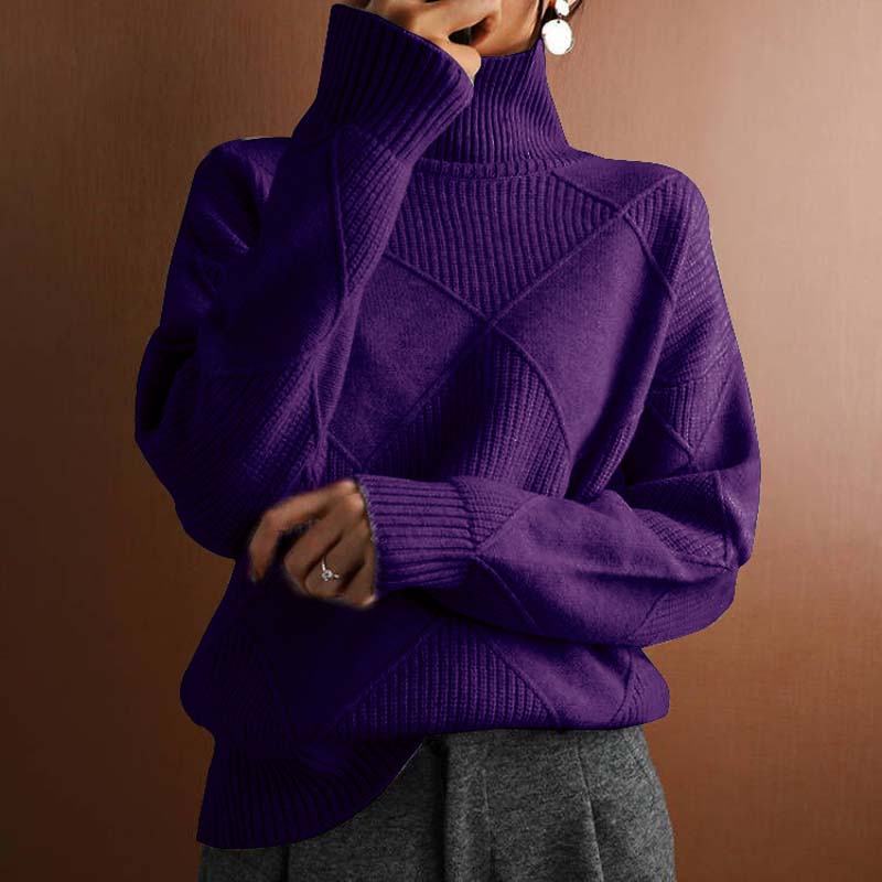 Charlotte High-Neck Pullover - Stylish & Chic Women's Sweater
