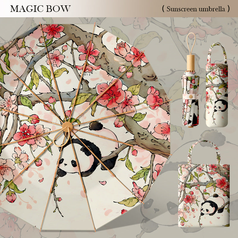 Ladies sun protection umbrella with elegant floral design Kalsten
