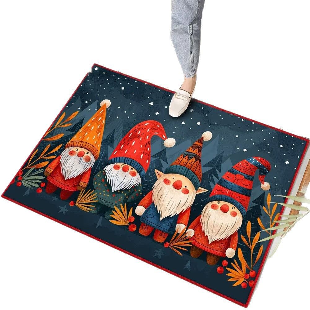 Christmas Decorative Floor Mat – Festive Non-Slip Entryway Rug
