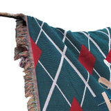 Festive Patterned Christmas Throw Blanket – Santa or Snowman, 51 x 63 in