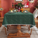 Festive Checkered Christmas Tablecloth – Buffalo Check Holiday Table Cover