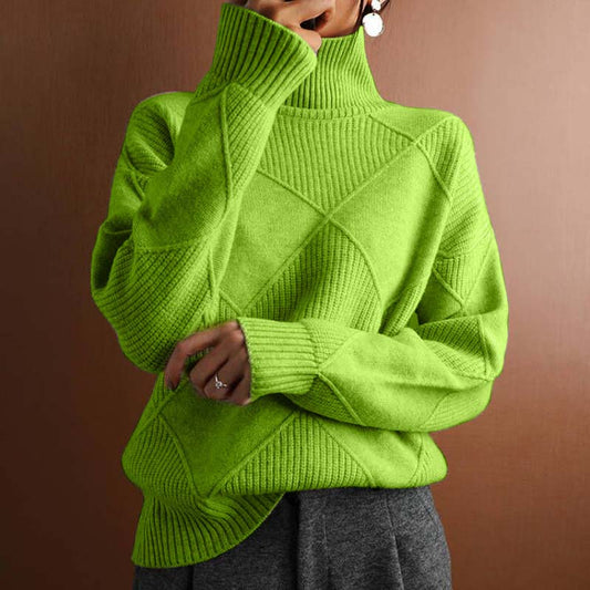 Charlotte High-Neck Pullover - Stylish & Chic Women's Sweater