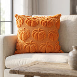 Plush Pumpkin Motif Halloween Throw Pillow - Style A