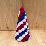 Handcrafted Pom Pom Christmas Tree – Cozy Tabletop Decoration