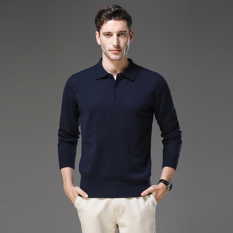 Enhanced Product Title: Tobias™ Luxury Cashmere Polo Business Sweater - Elegant & Comfortable Pullover for Professional Attire

This optimized title includes keywords that potential customers might search for, such as "luxury," "cashmere," "business," "sw