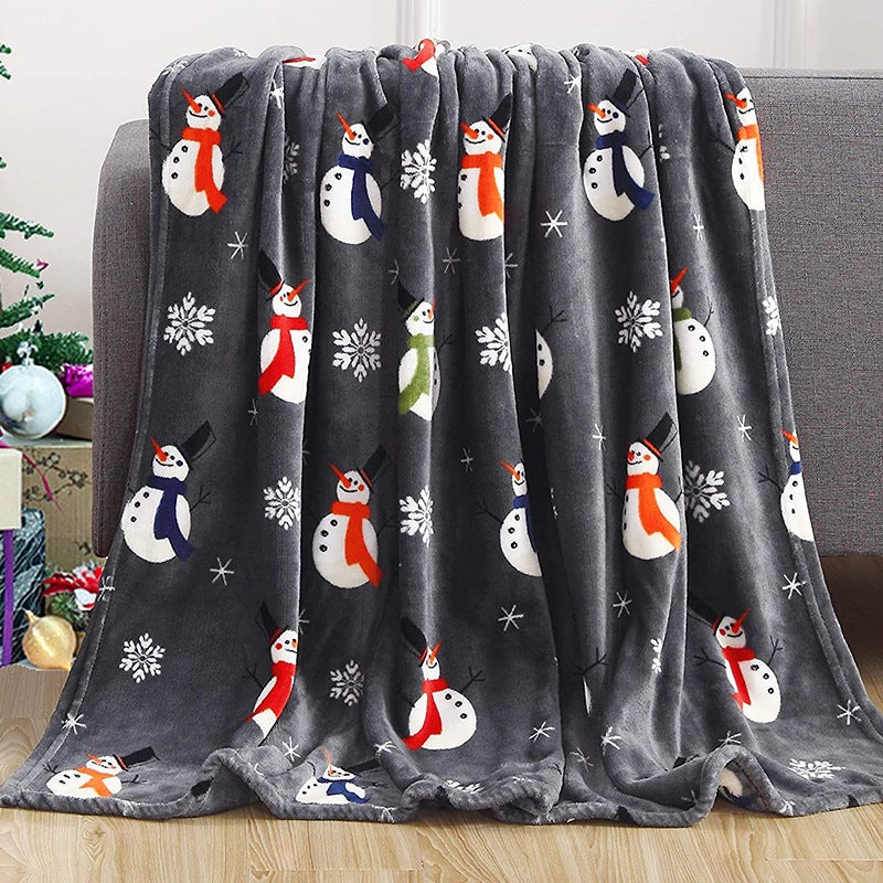Festive Plush Christmas Throw Blanket – 4 Designs, 4 Sizes