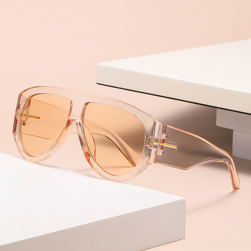 Oversized Aviator Sunglasses – Unisex, UV400 Protection & Metal Frame