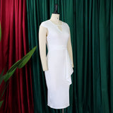 Plus-Size Asymmetrical Sleeveless Dress - Stylish & Flattering Design for Every Occasion